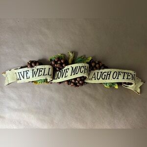 Vintage Decorative Wall Plaque with Inspirational Message